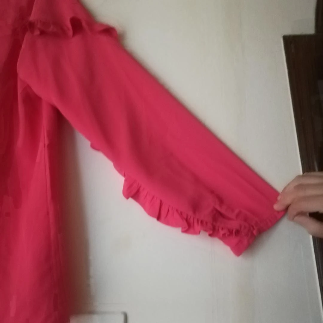 Tuniek/blouse Framboos label maat XL met gebogen ruches mouwen – photo 2